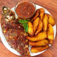 Poisson + (Riz / Attiéké / Frites / Spaghetti / Alloco)